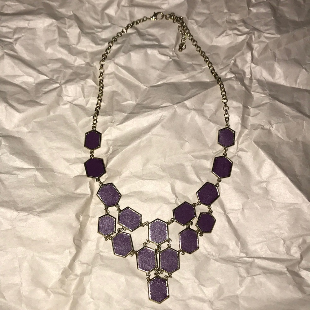 Purple and gold necklace